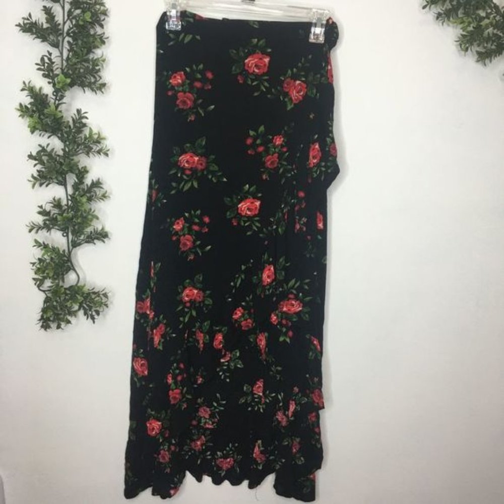 Floral wrap skirt